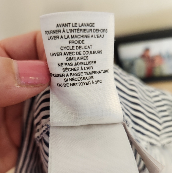 Anne Klein blue-white striped pants - Picture 5 of 12